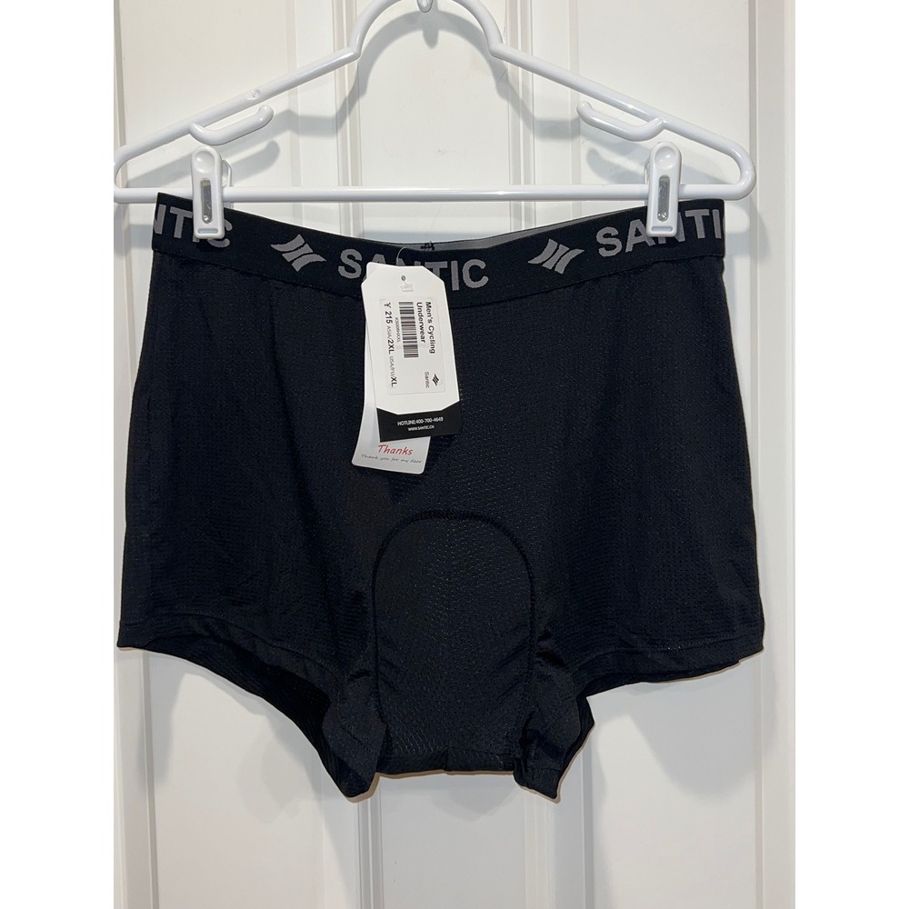 NWT Santic Mens Cycling Underwear 2XL XL Bike Bicycle Padded Boxer Briefs